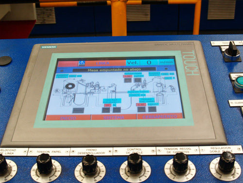Touch Screen supply for Control Desk for Slitter, Stainless Steel at speed of 300 m/min
