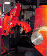 Recoiler with rollers wrapping system detail