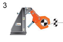 Recoiler with rollers wrapping system detail