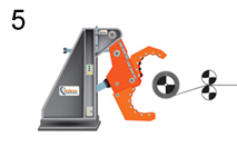 Recoiler with rollers wrapping system detail
