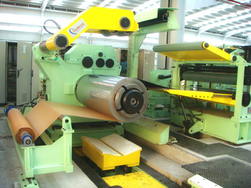 Decoiler & Inlet area of Slitter for stainless strip 1500 x 3 mm