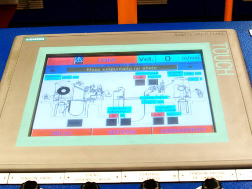 Detail of Touch Screen for Slitter 600x3 mm