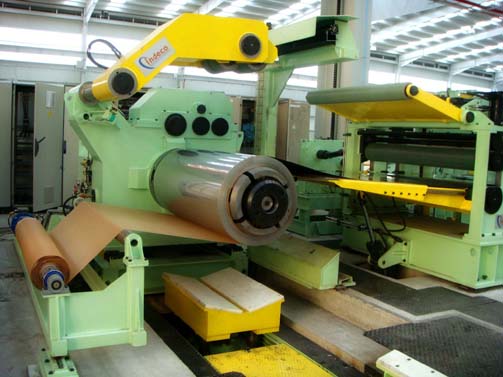 Decoiler & Inlet area for Cut to Length Line for stainless steel strip 1500 x 10 mm